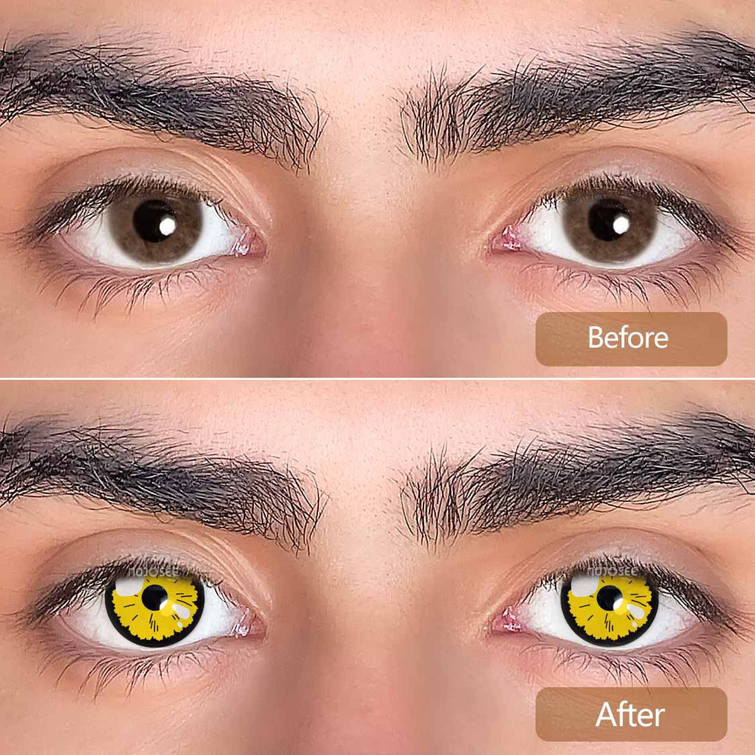 Veronica Yellow Colored Contact Lenses for Men