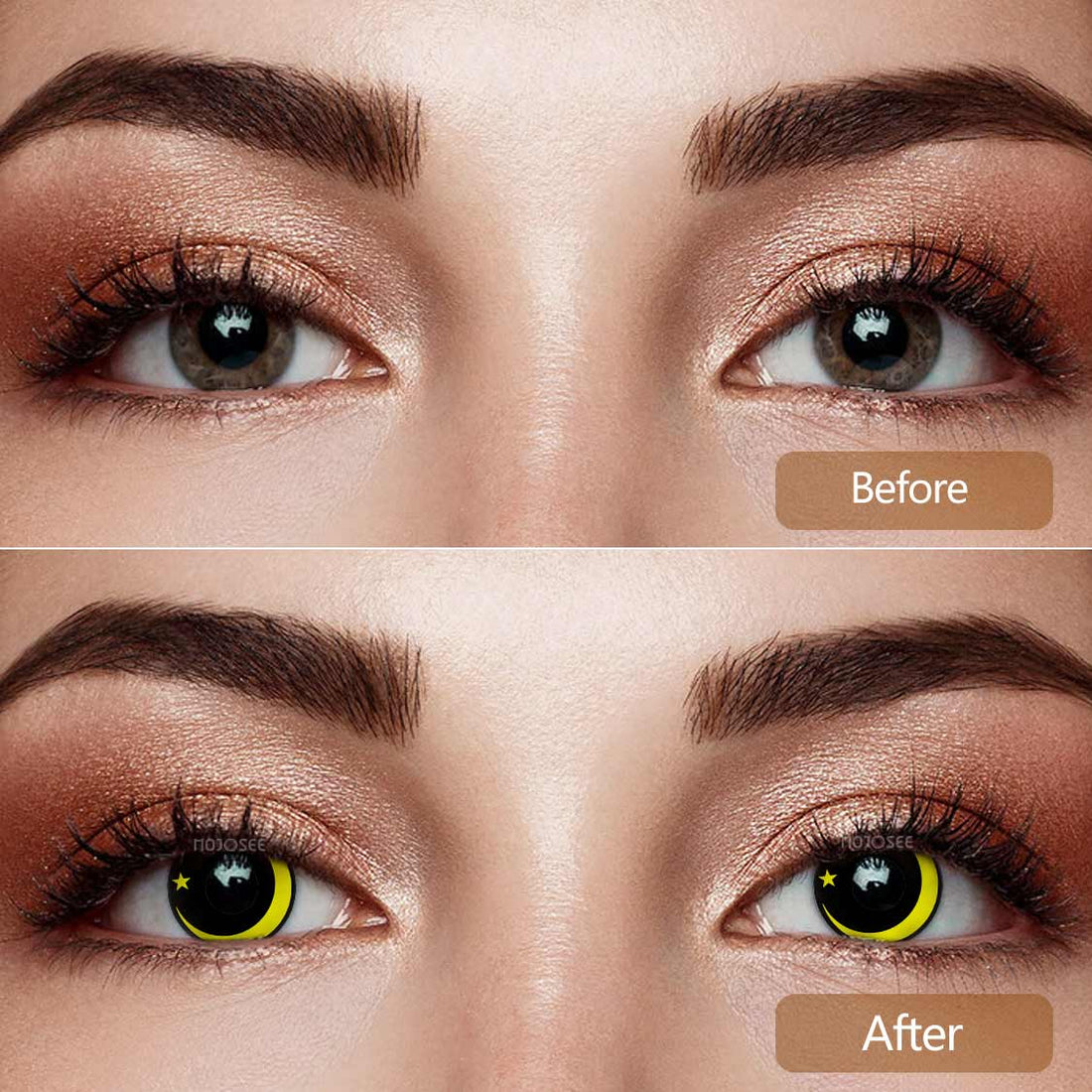 Moon star-yellow Colored Contact Lenses
