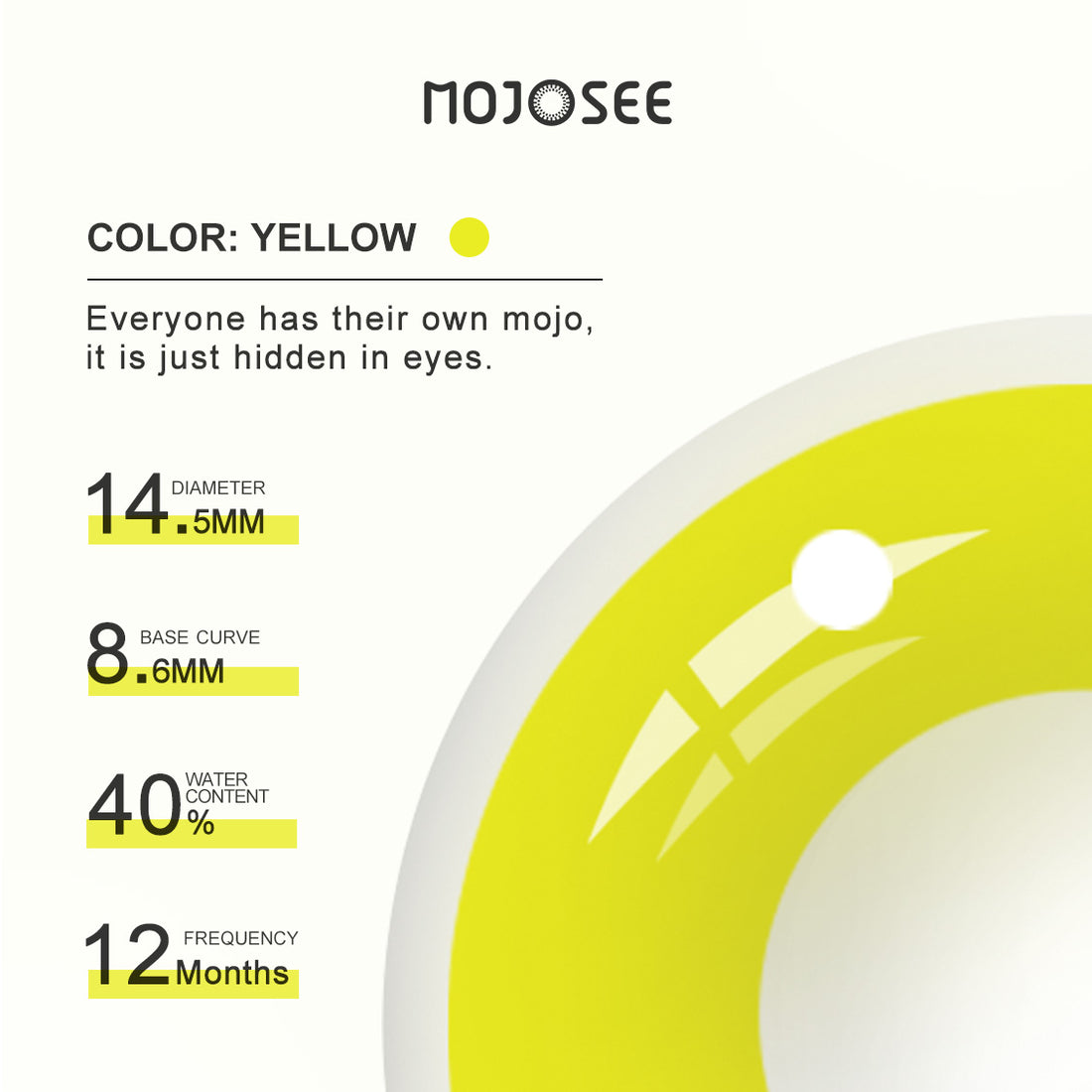 Circle Block Yellow Block Colored Contact Lenses for Men