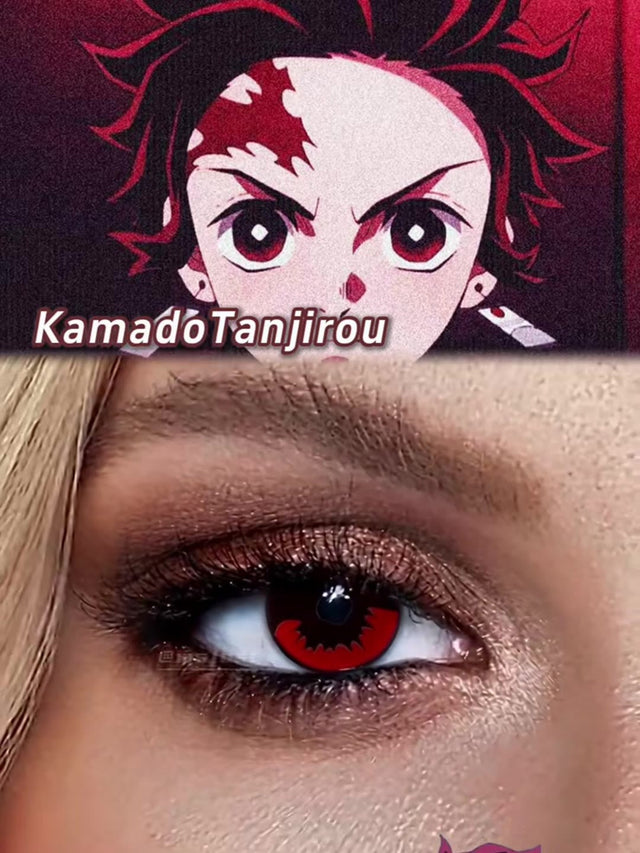 Tanjiro's Eyes Up Close: Why the Red Only Fills the Lower Half