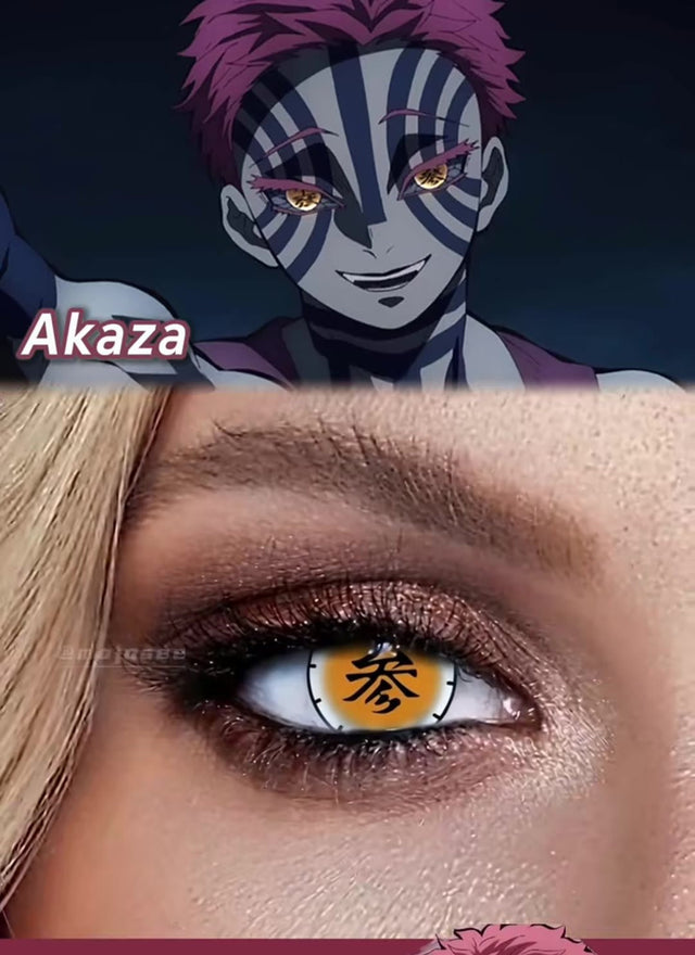 Akaza's Eyes Are Not a Matching Pair - Each One Takes a Different Lens