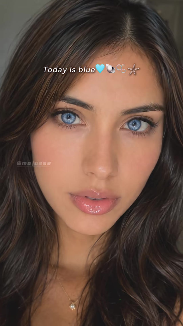 One Eye In, One Eye Out - What Blue Contacts Actually Do to Dark Brown Eyes