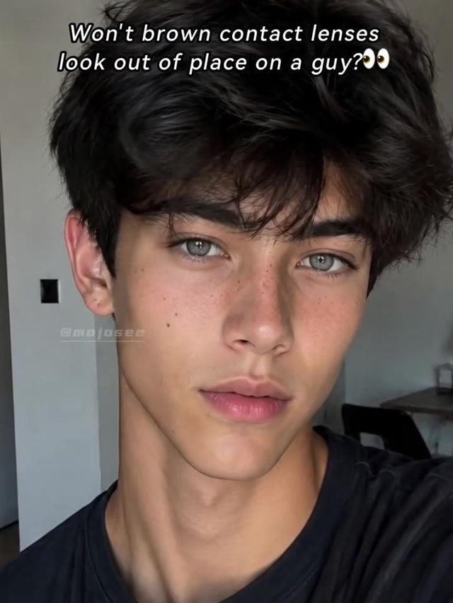 “Won't Brown Contacts Look Off on a Guy?” - Answered on Camera