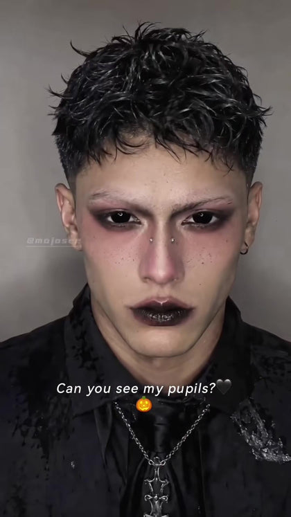 Can You Still See the Pupil in Black Out Contacts with Goth Makeup?
