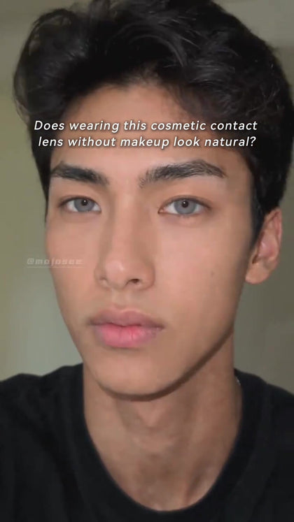 Do Muses Gray Contacts Look Noticeable on Men with Dark Brown Eyes Without Makeup?