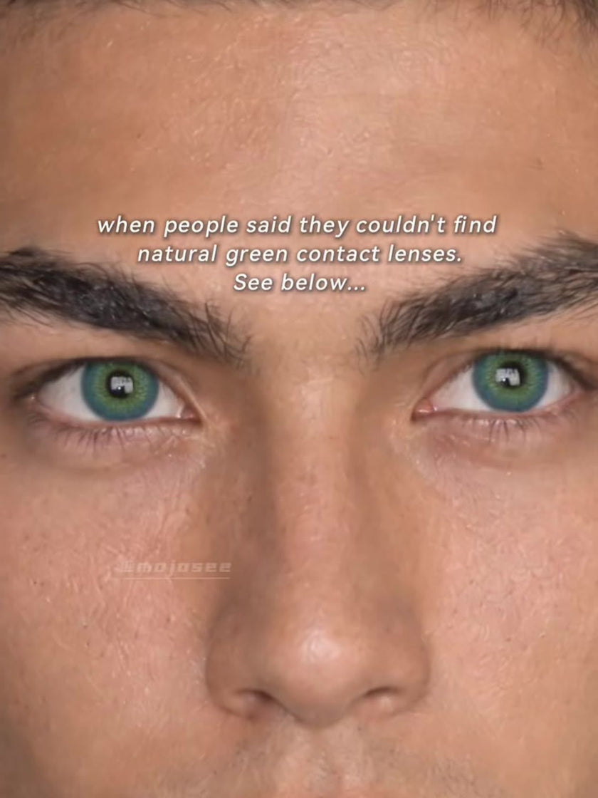 Sold as Blue, Reads Green: Himalaya Blue on Naturally Dark Brown Eyes