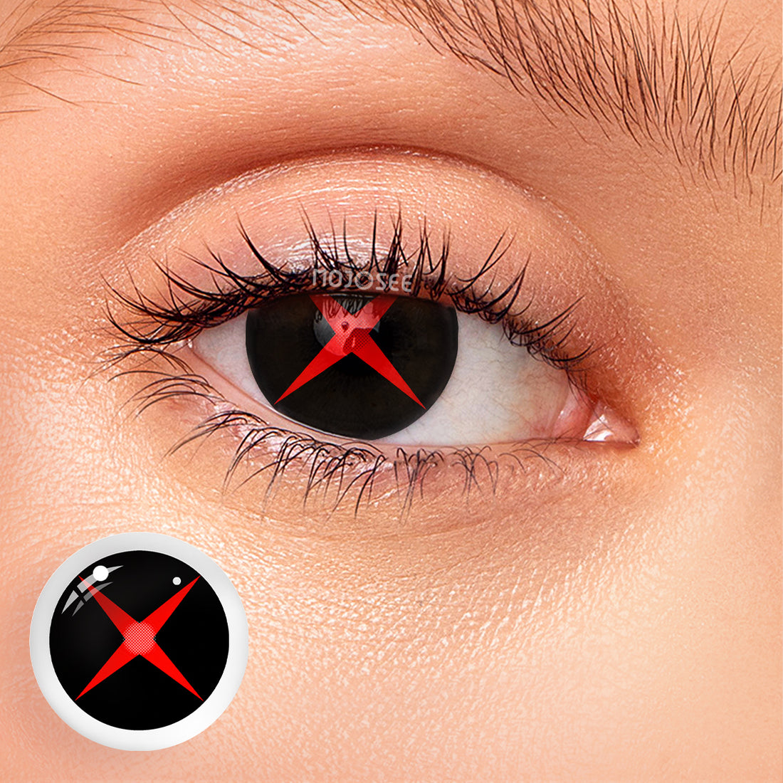 Arlecchino Cross Pupil Cosplay Contact Lenses – Genshin Impact