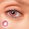 Red White Hypno Rings Colored Contact Lenses