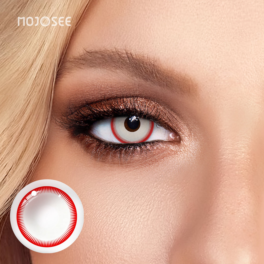 Red Gauge Rim Colored Contact Lenses