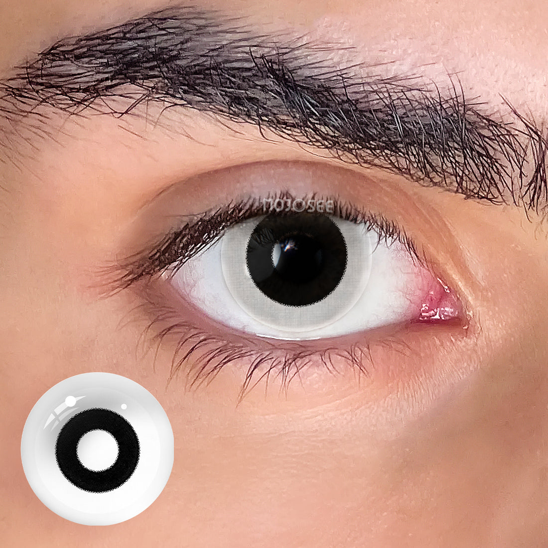 Black Small Pupil Prescription Colored Contact Lenses for Men