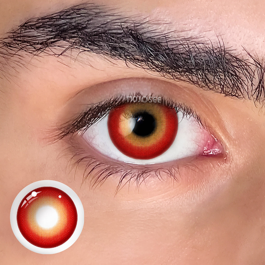 Okarun Red Rings Prescription Cosplay Contact Lenses – Dandadan