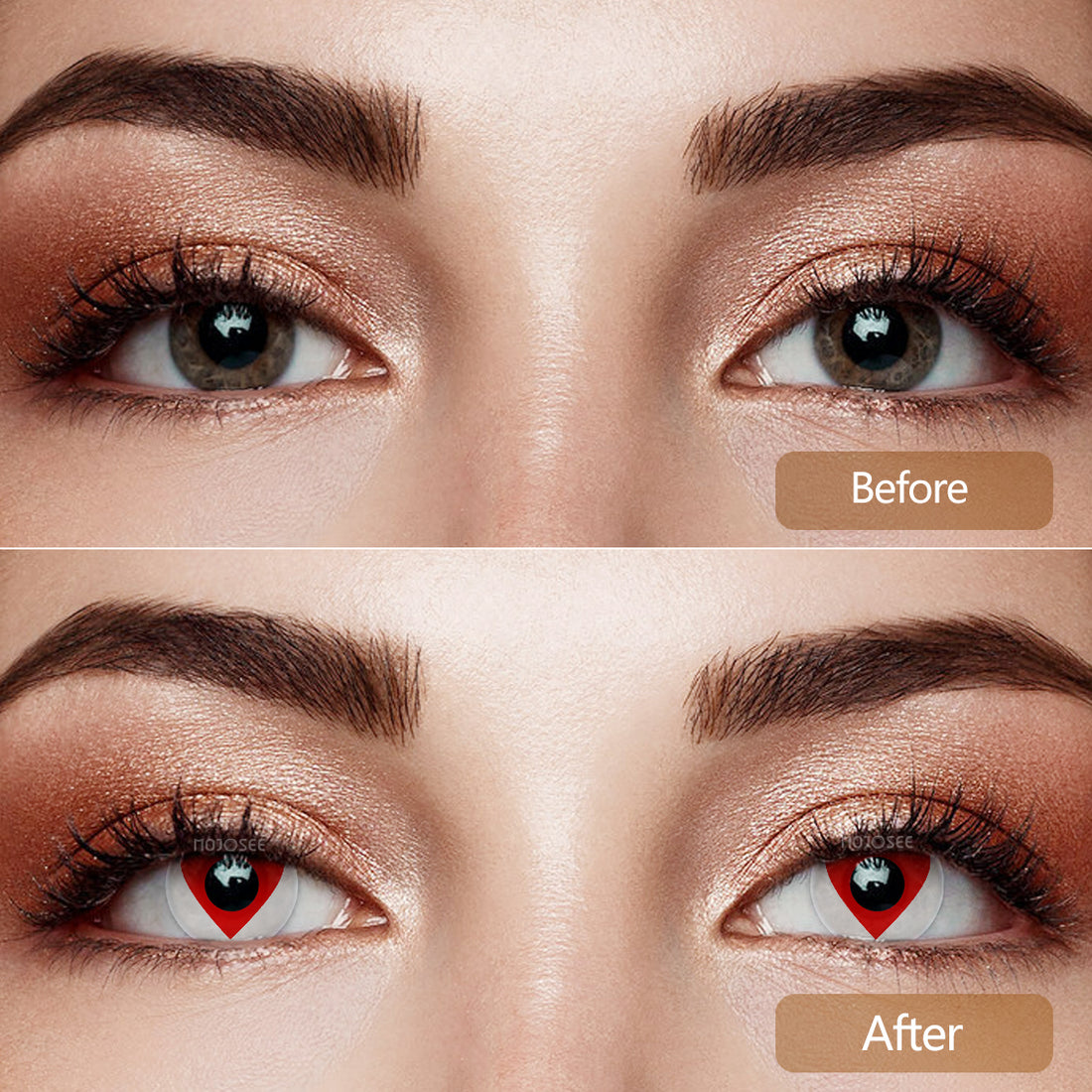 Red Heart Colored Contact Lenses
