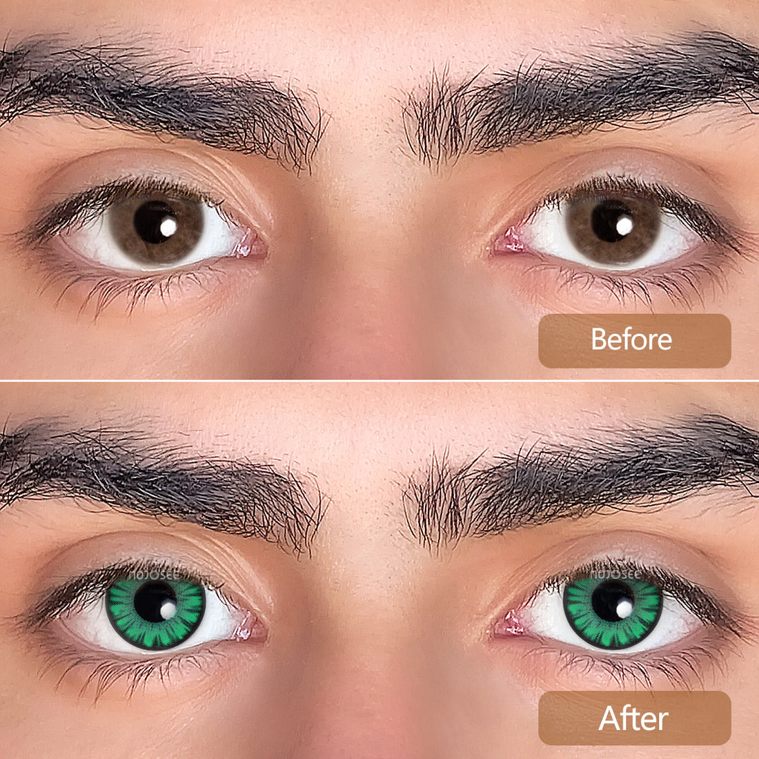 Green Werewolf Colored Contact Lenses for Men