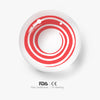 Red White Hypno Rings Colored Contact Lenses