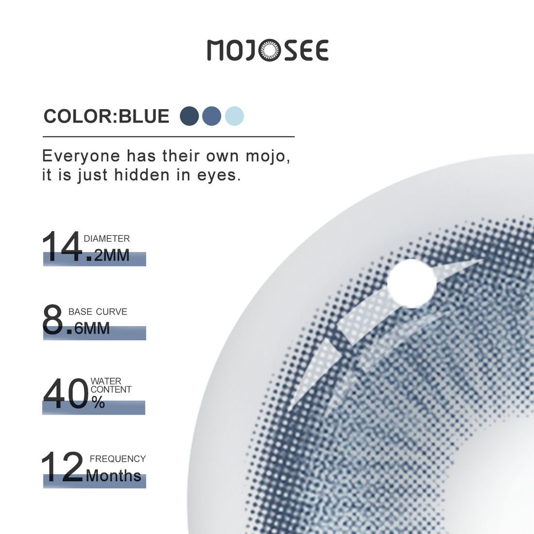 Najia Blue Colored Contact Lenses for Men