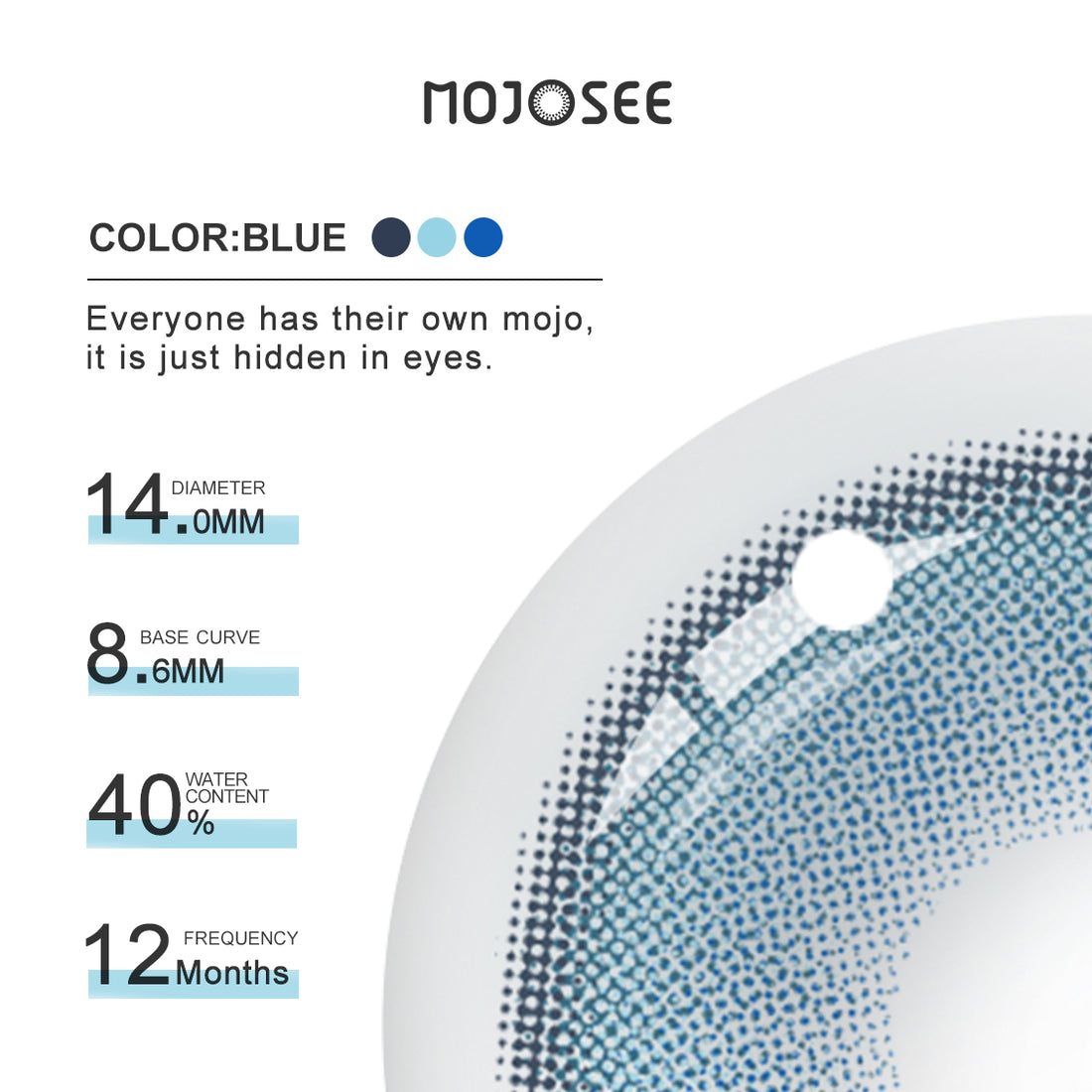 Twilight Blue Colored Contact Lenses for Men