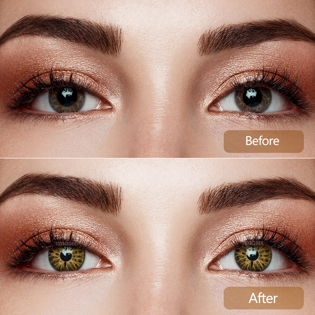 Golden Snake Eye Colored Contact Lenses