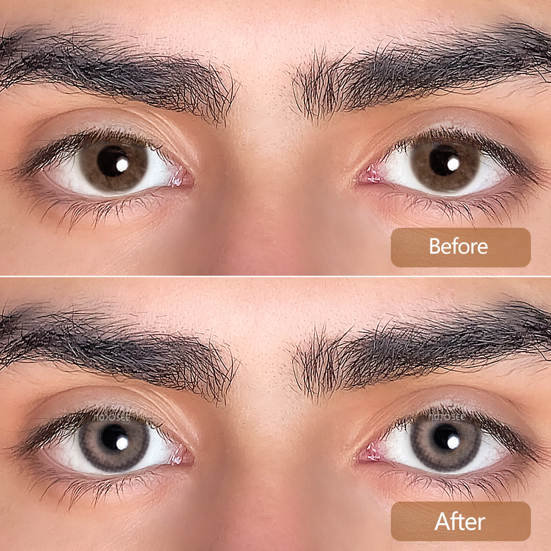 Coco Brown Colored Contact Lenses for Men