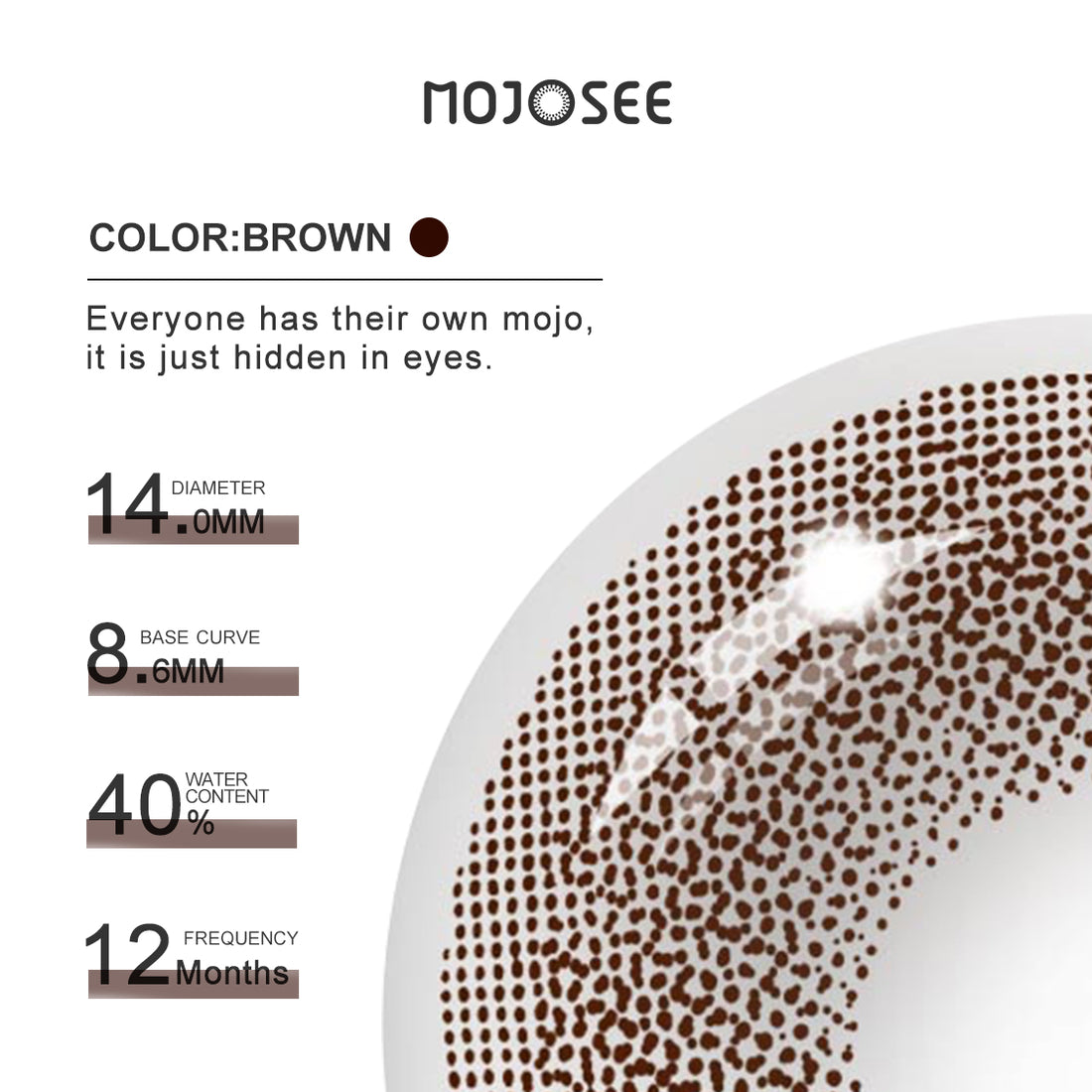 Queen Chocolate Colored Contact Lenses for Men