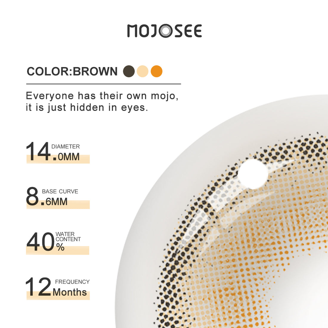 Classical Coffee Colored Contact Lenses for Men