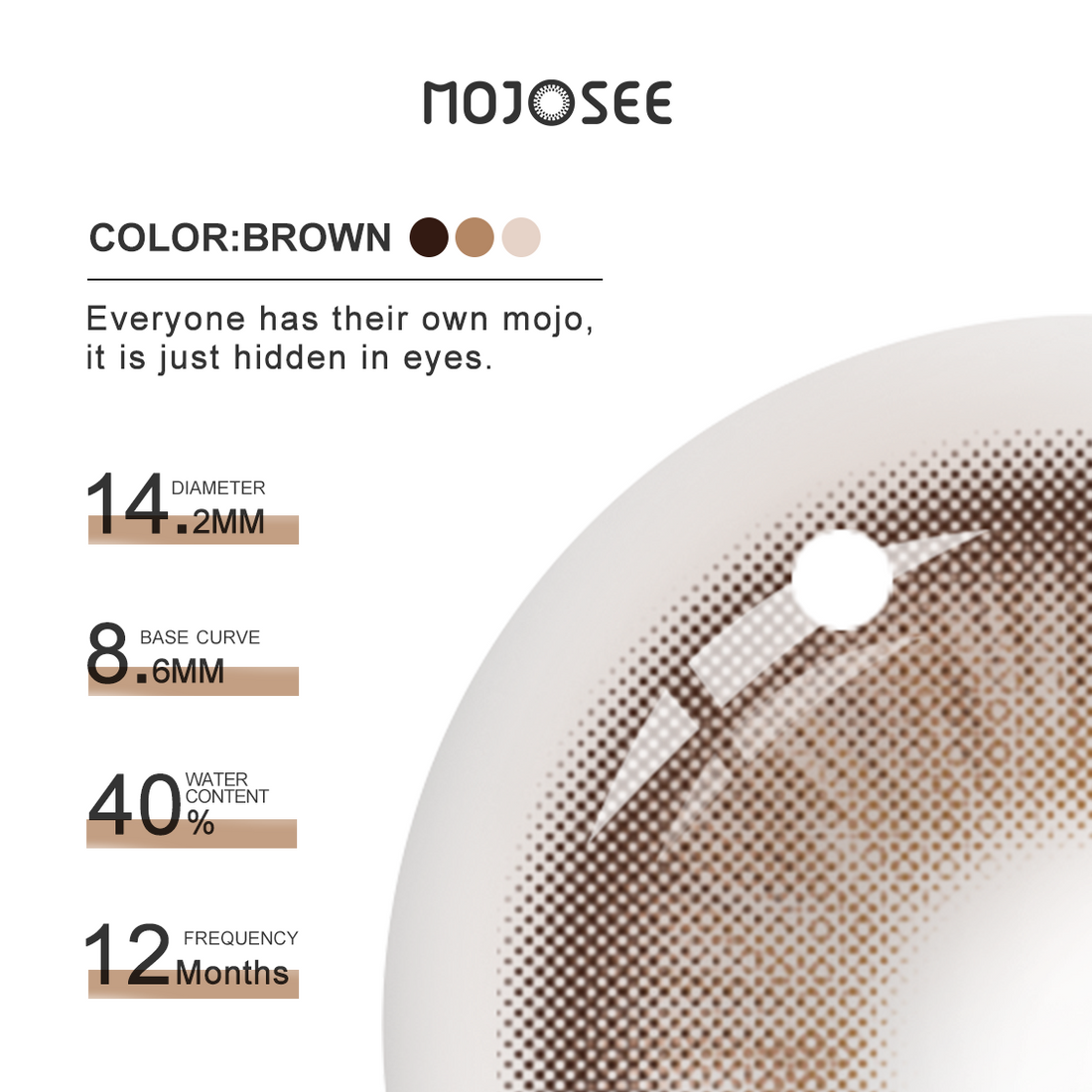 Secret Brown Colored Contact Lenses for Men