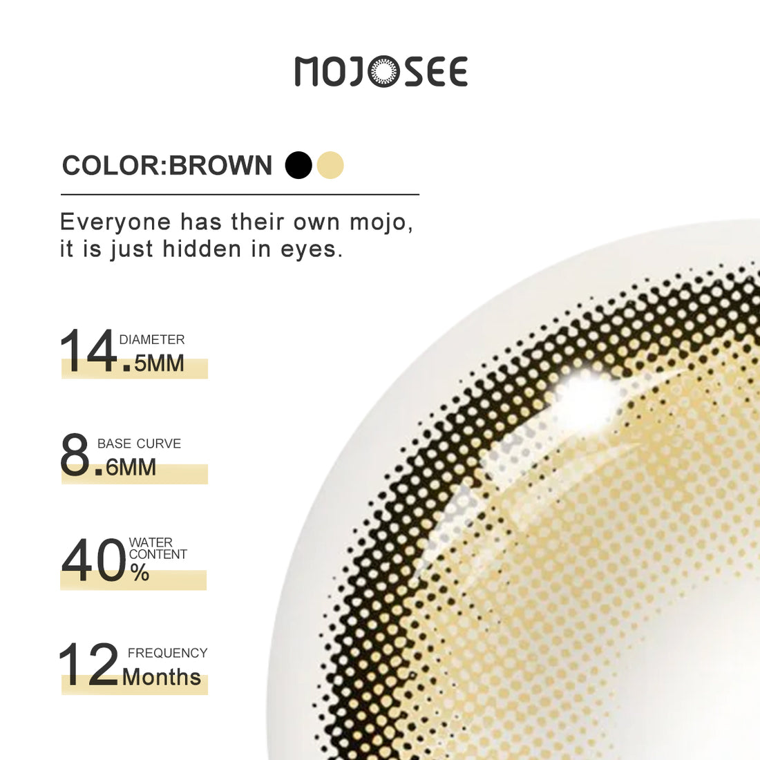 Dawn Brown Colored Contact Lenses for Men
