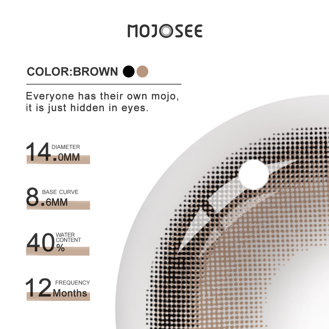 Almond Murmur Brown-b Colored Contact Lenses