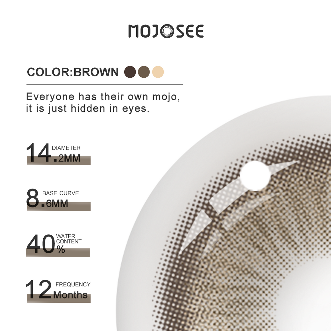 Najia Brown Colored Contact Lenses for Men