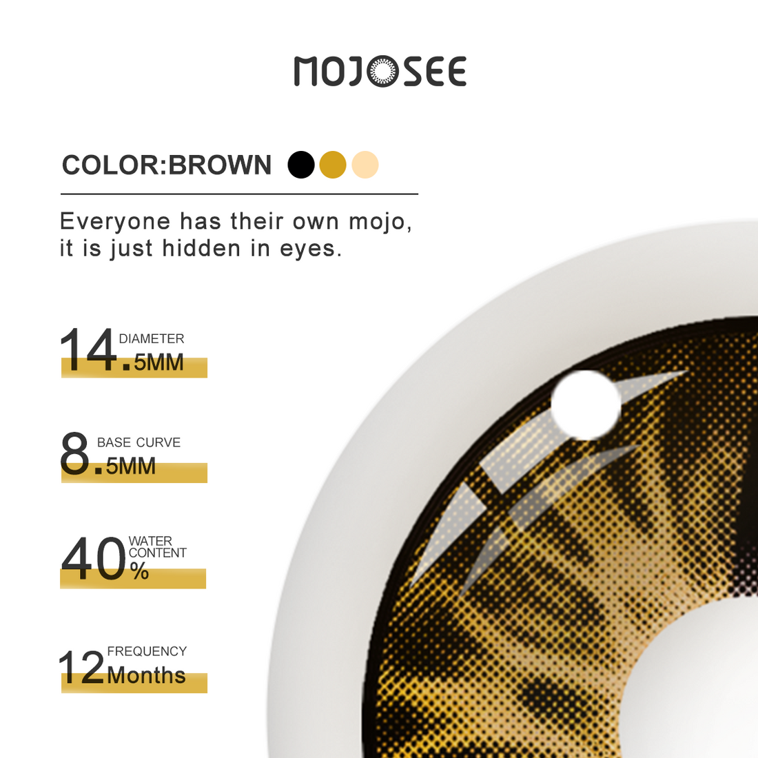 Golden Snake Eye Colored Contact Lenses