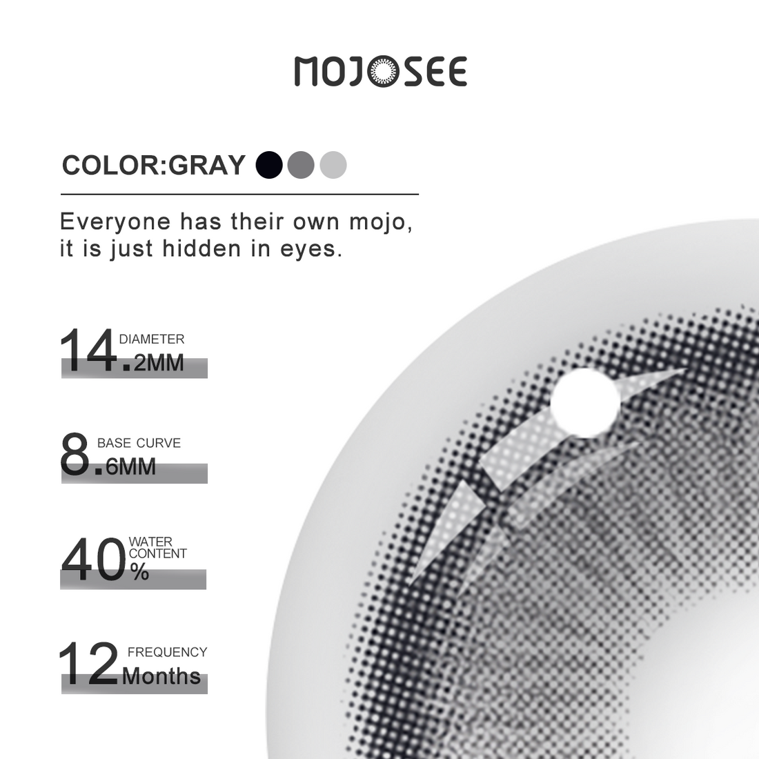 Najia Gray Colored Contact Lenses for Men