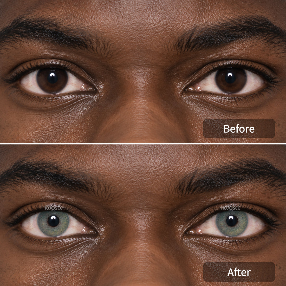Persian Cat Green Colored Contact Lenses for Men