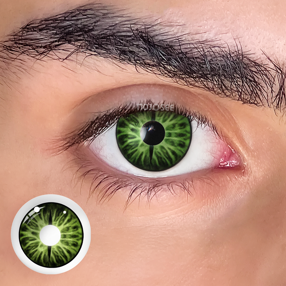 Green Snake Eye Colored Contact Lenses for Men