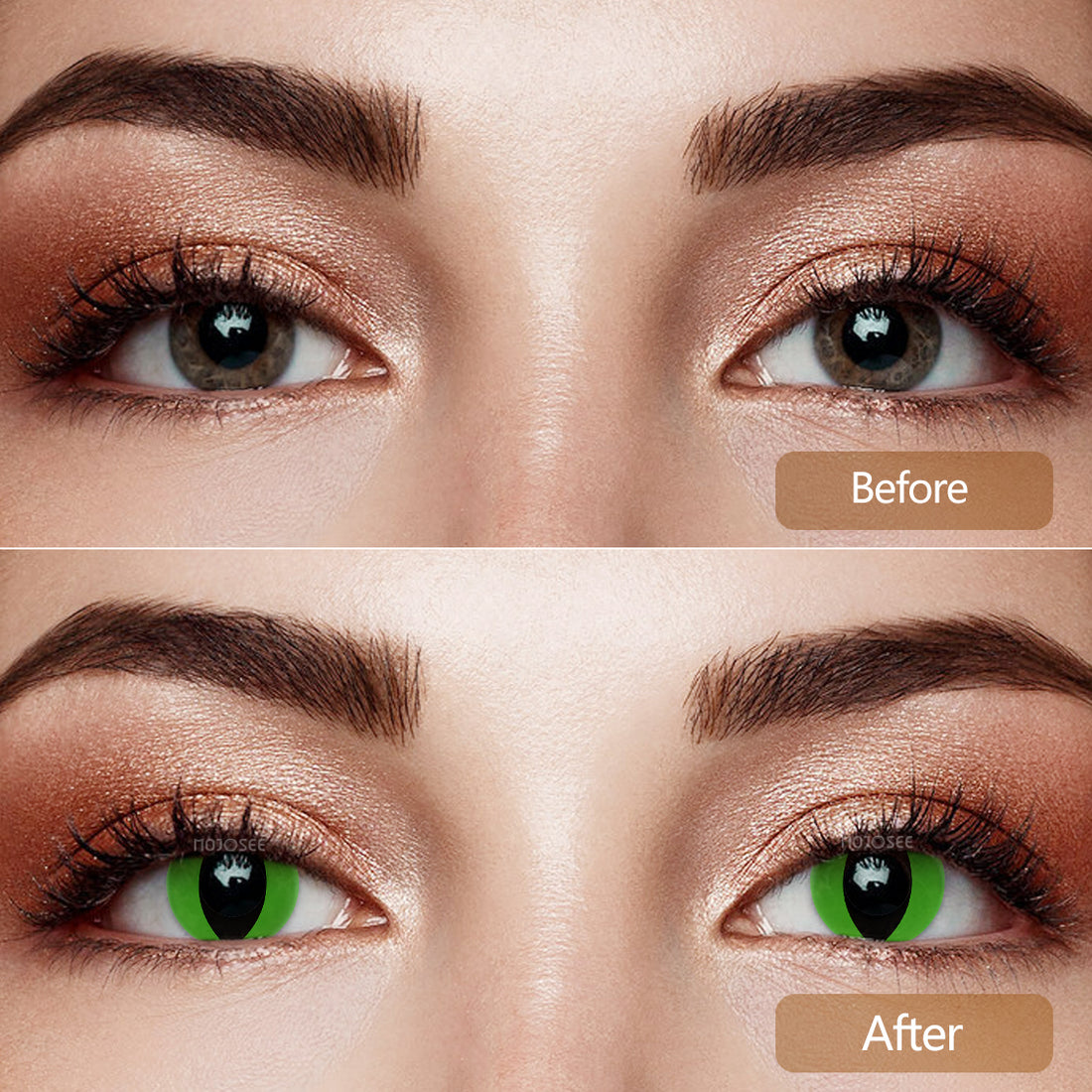 Cat Eye Green Colored Contact Lenses