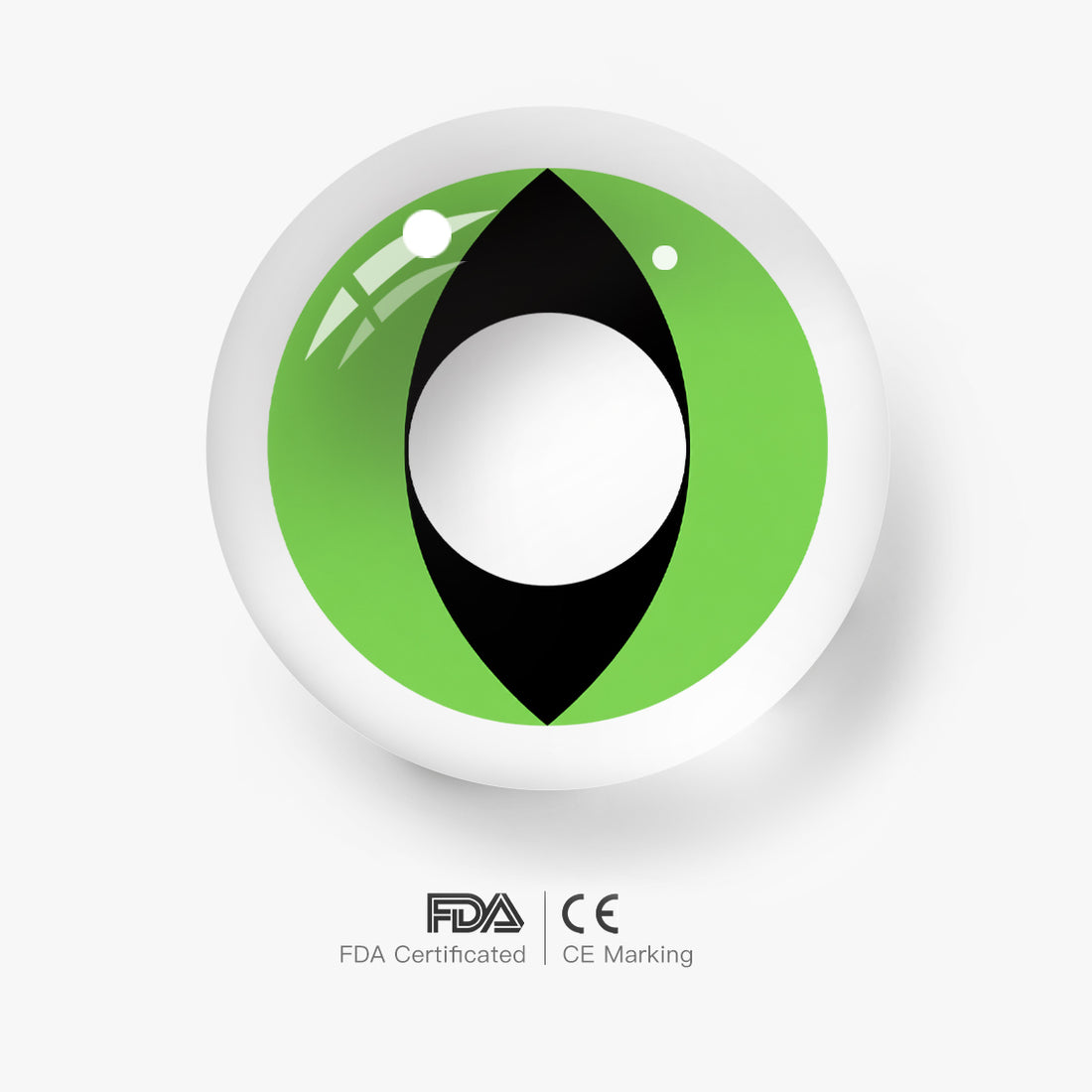 Cat Eye Green Colored Contact Lenses for Men