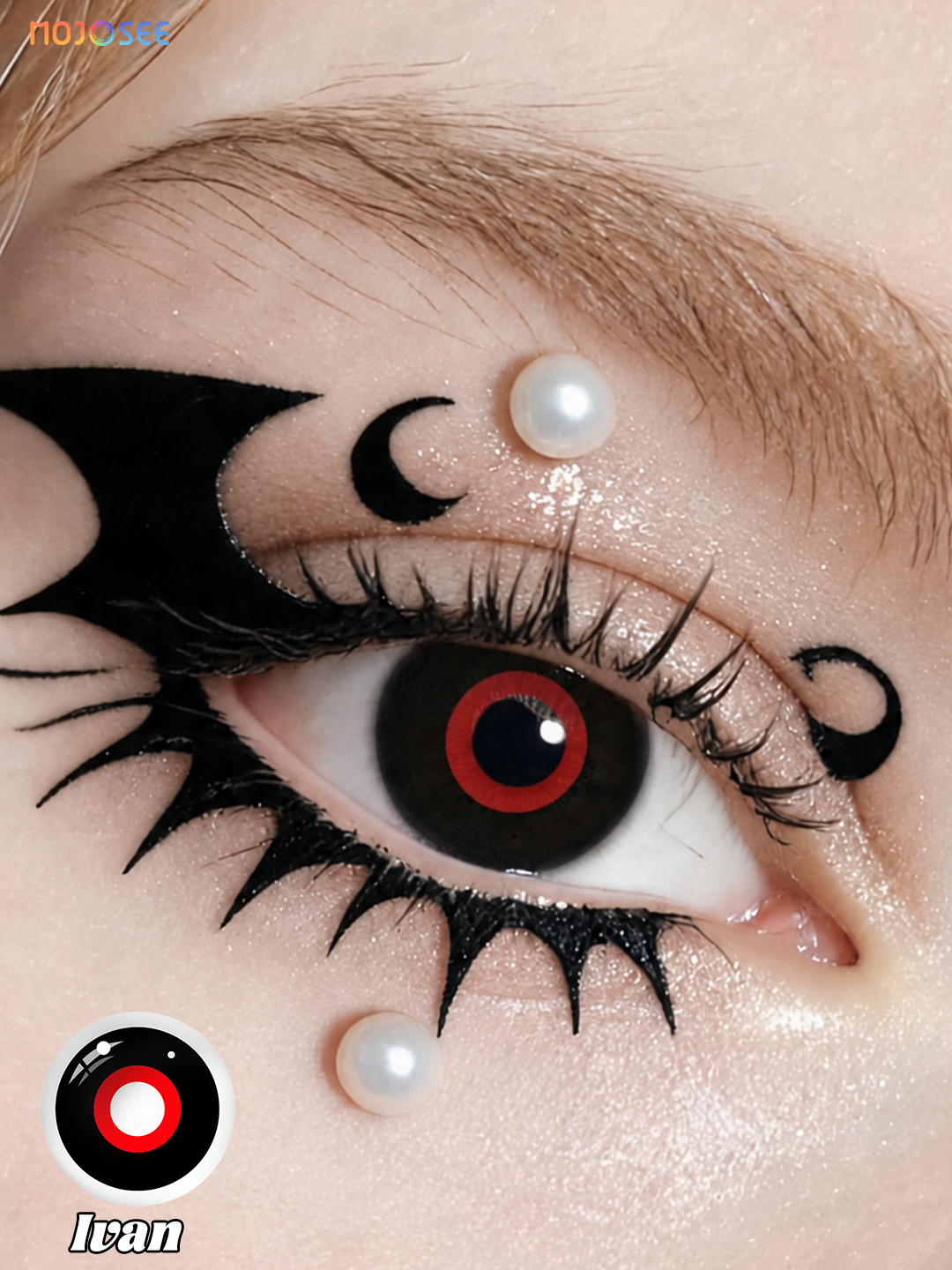 Ivan colored contact lenses worn on eye – Mojosee