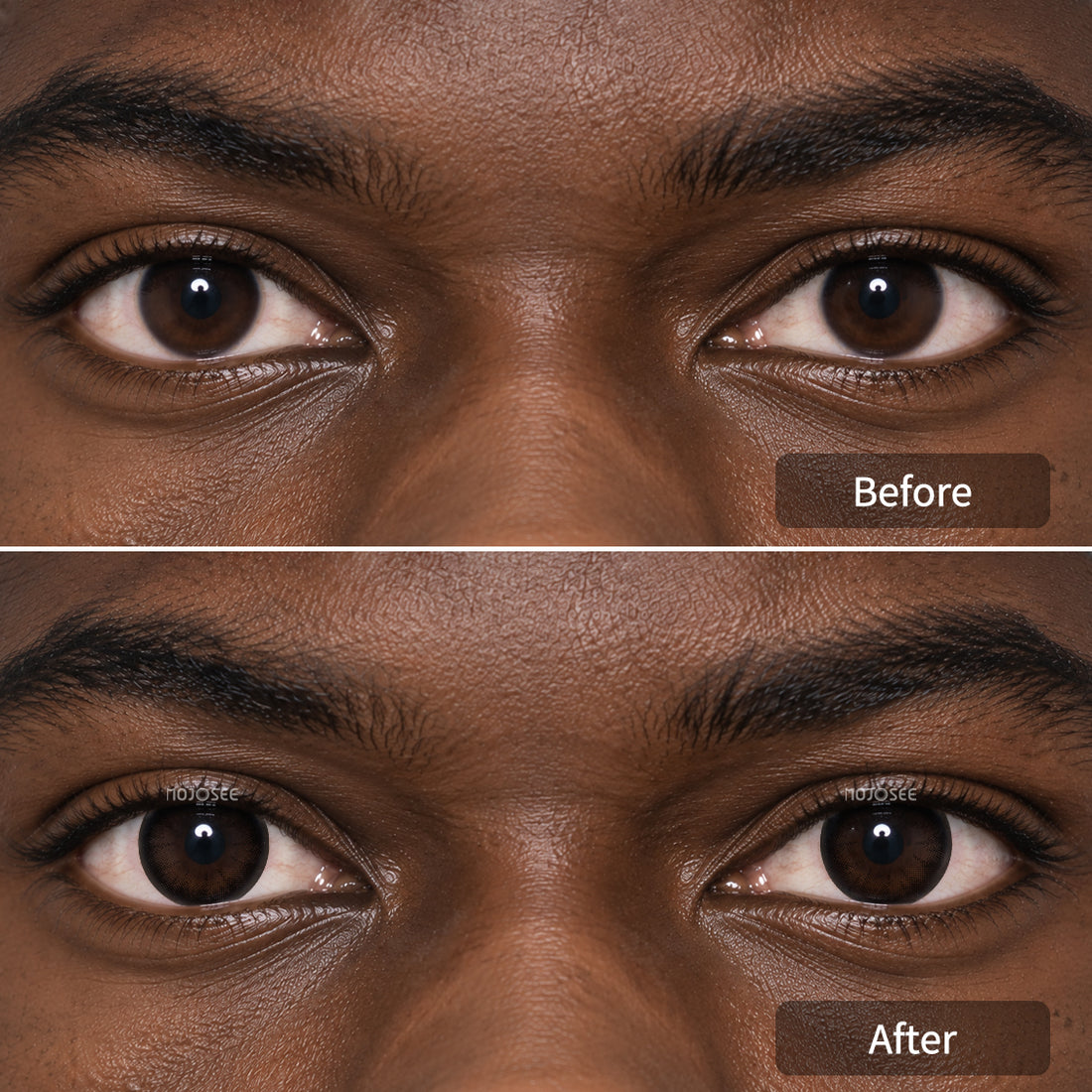 Big Eye Black Circle Contact Lenses for Men - Dolly Eye Effect
