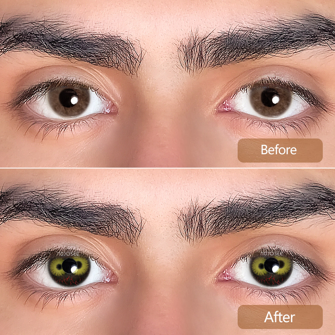 Double Sight Black-b Colored Contact Lenses