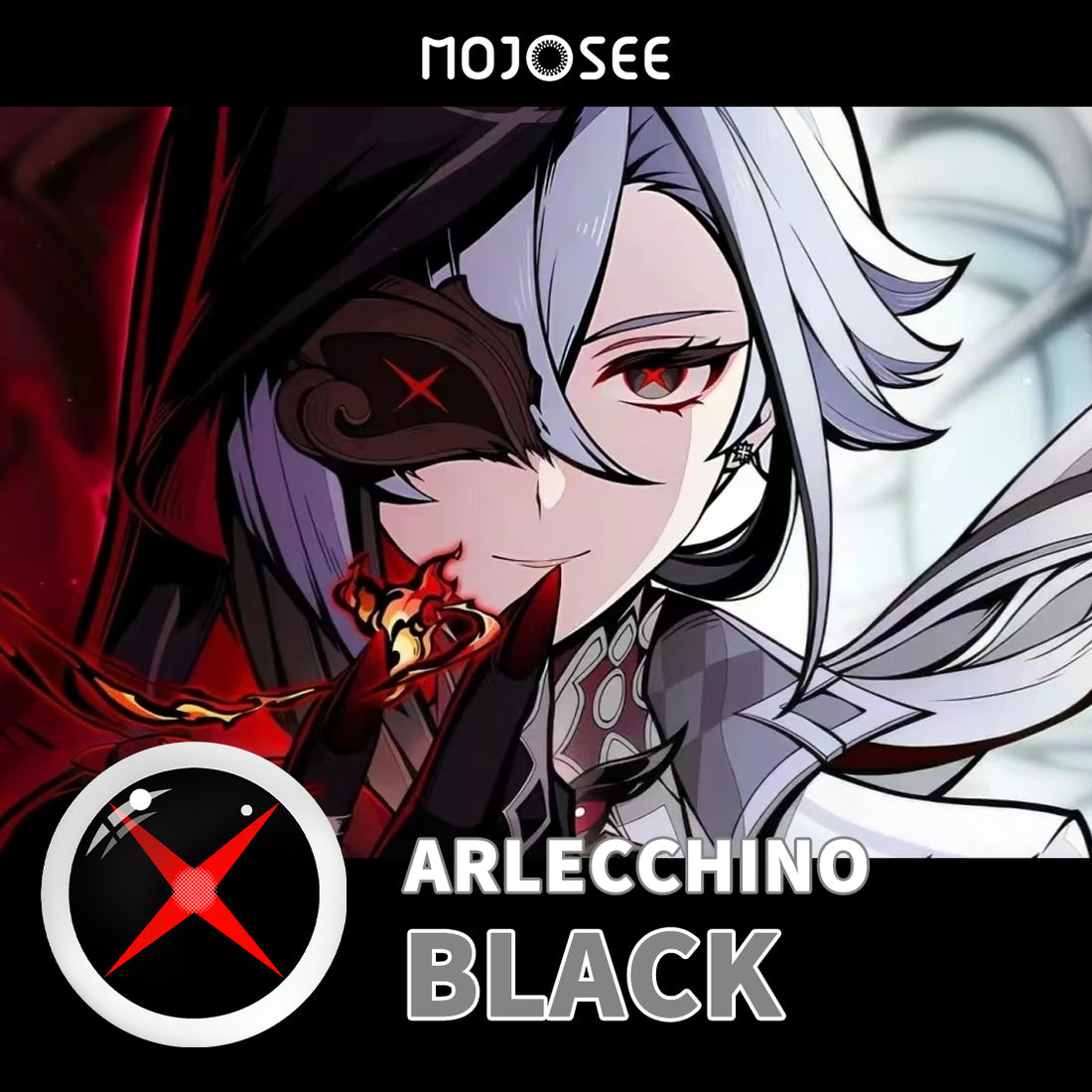 Arlecchino Cross Pupil Cosplay Contact Lenses – Genshin Impact