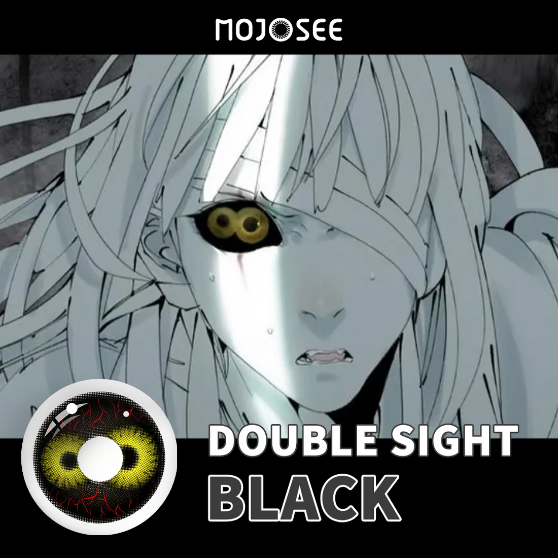 Double Sight Black-b Colored Contact Lenses