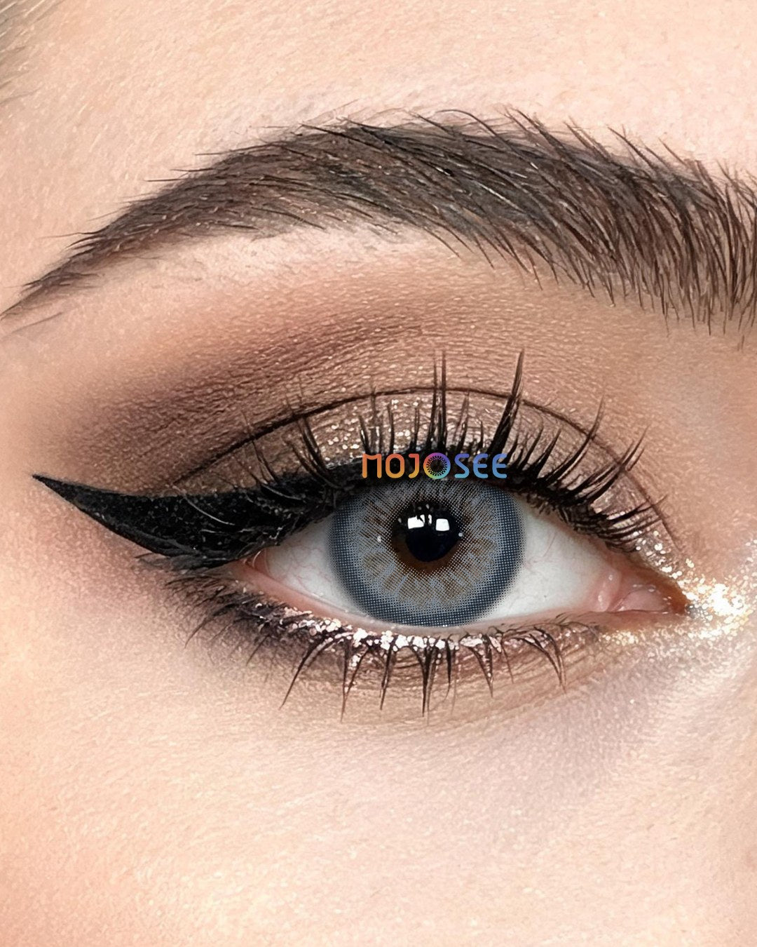 Bliss Azure Colored Contact Lenses — look 6