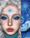 Love Words blue Colored Contact Lenses