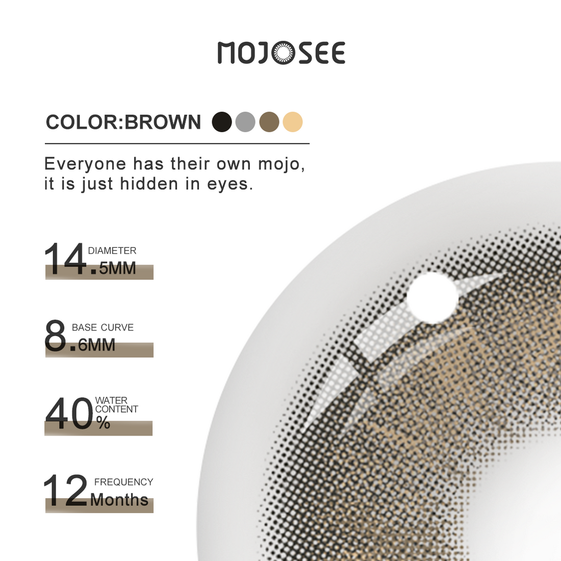 Muses Brown Colored Contact Lenses for Men