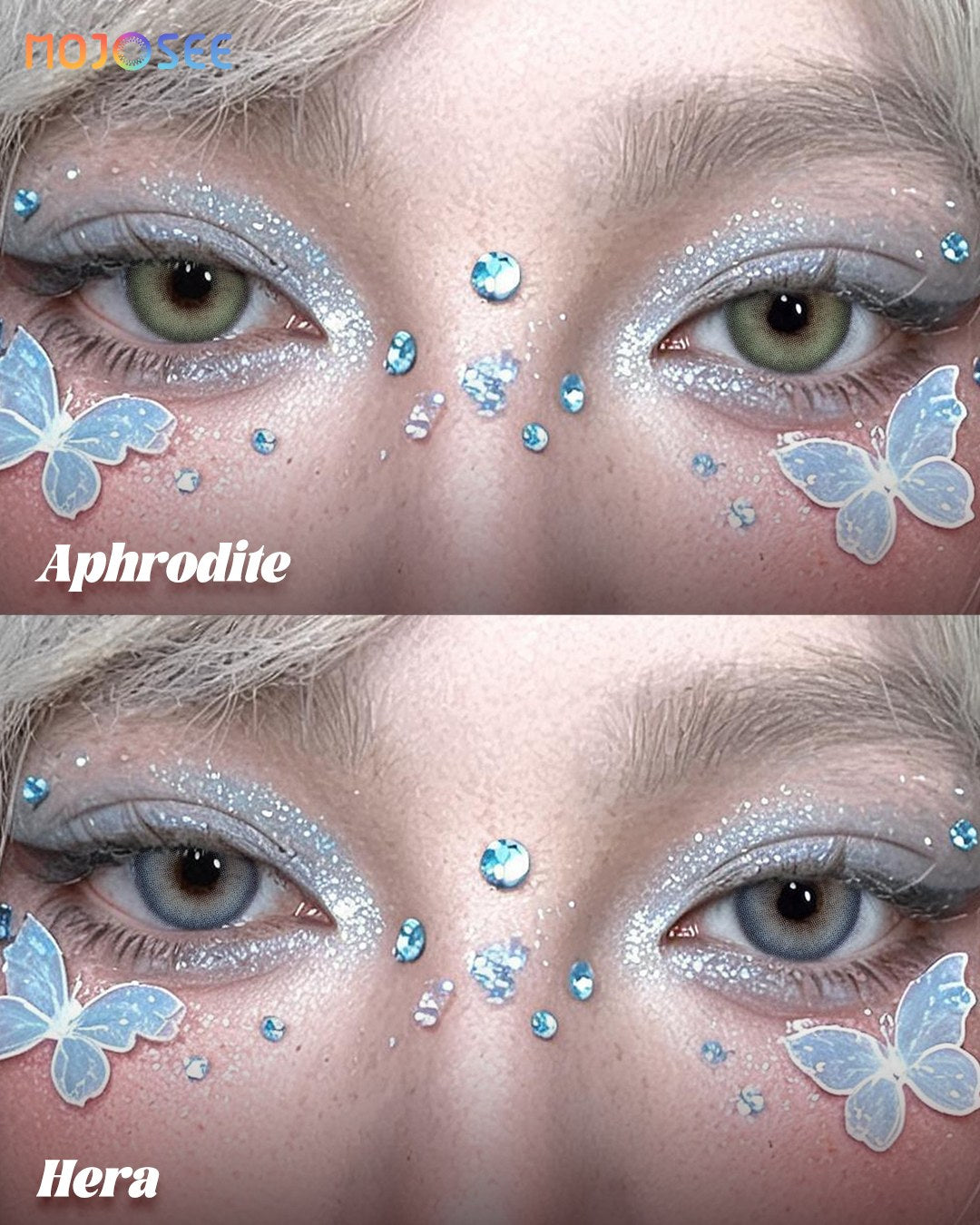 Hera Blue Colored Contact Lenses — look 2