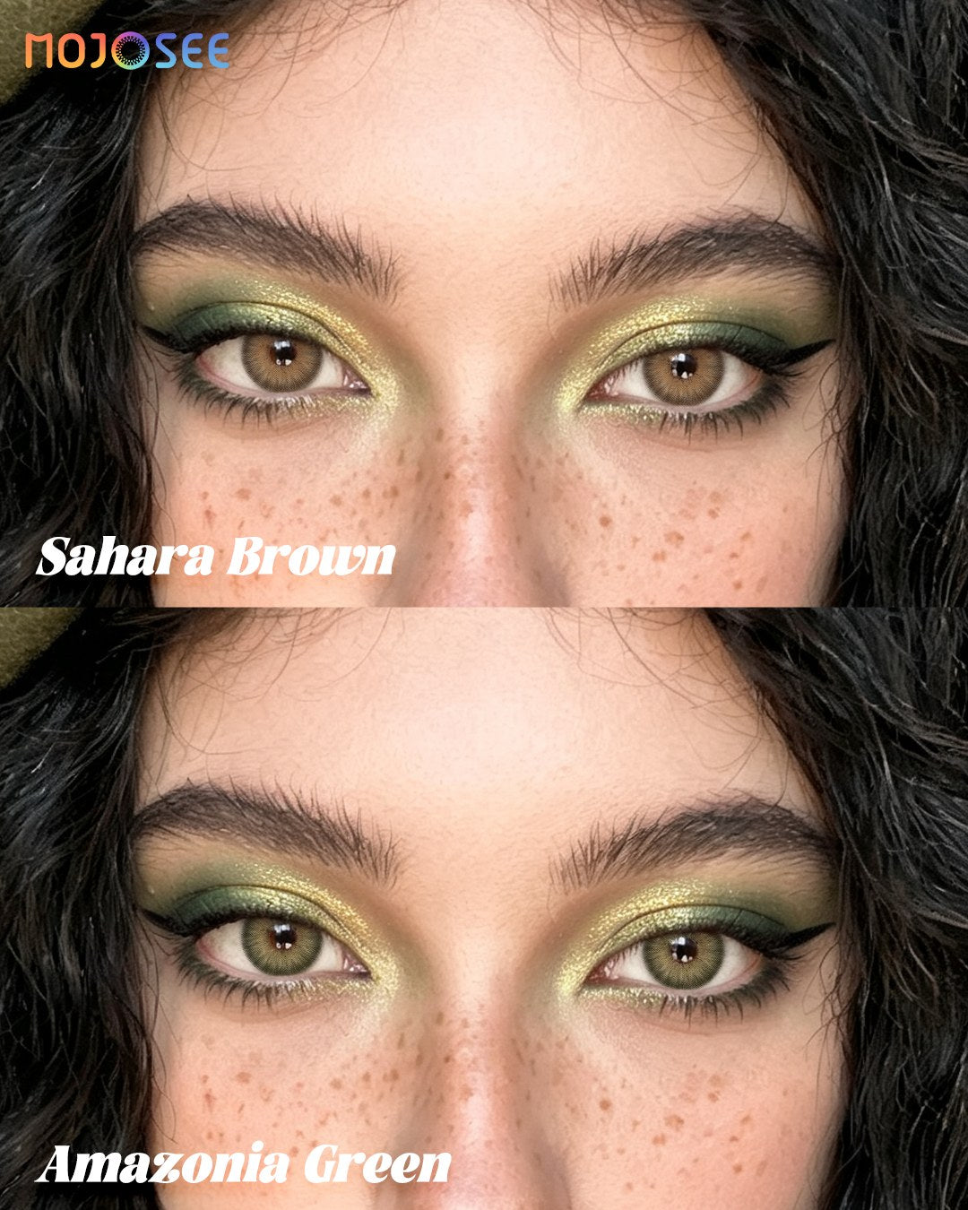 Magnificent Amazonia Green Colored Contact Lenses — look 2