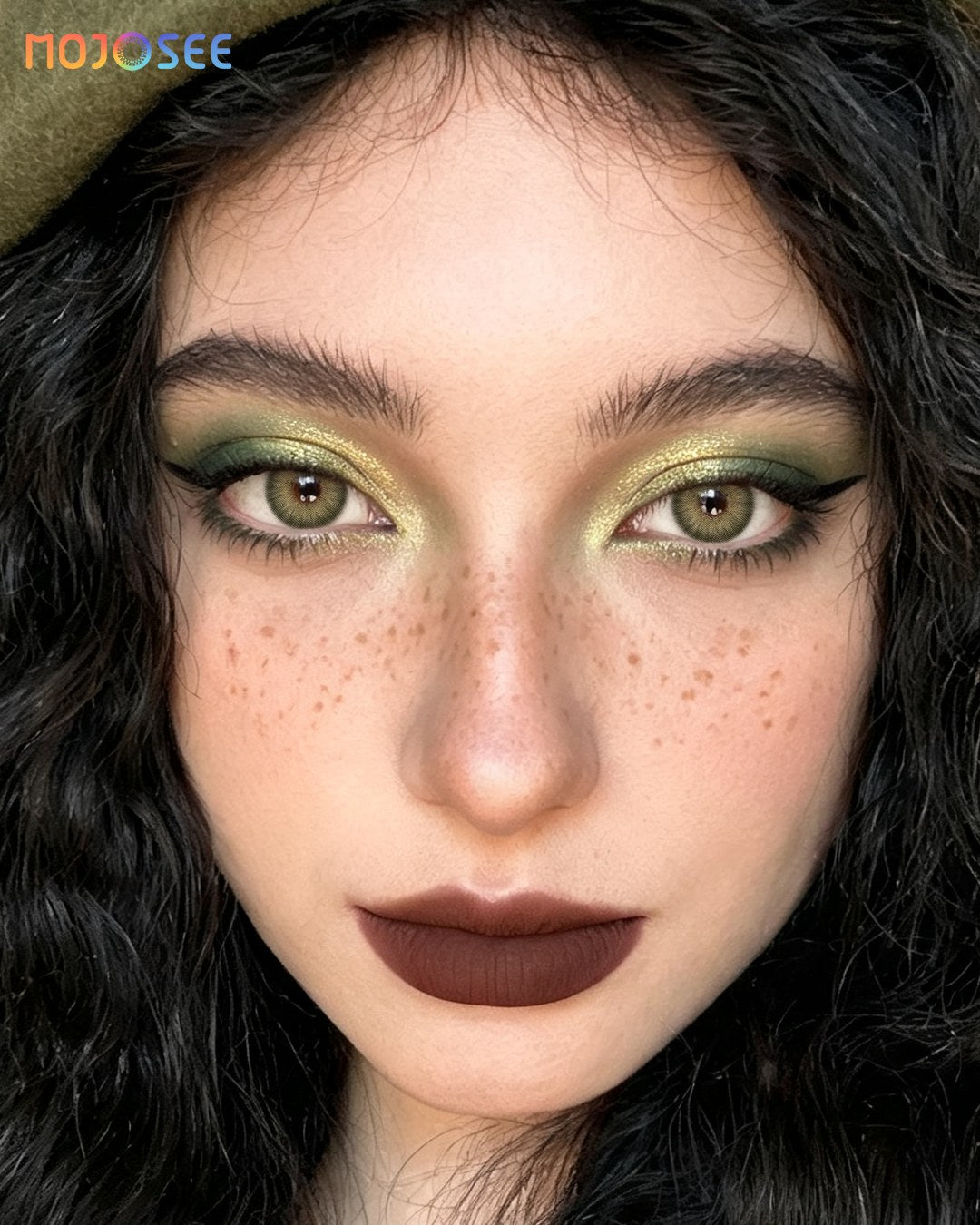 Magnificent Amazonia Green Colored Contact Lenses — look 3