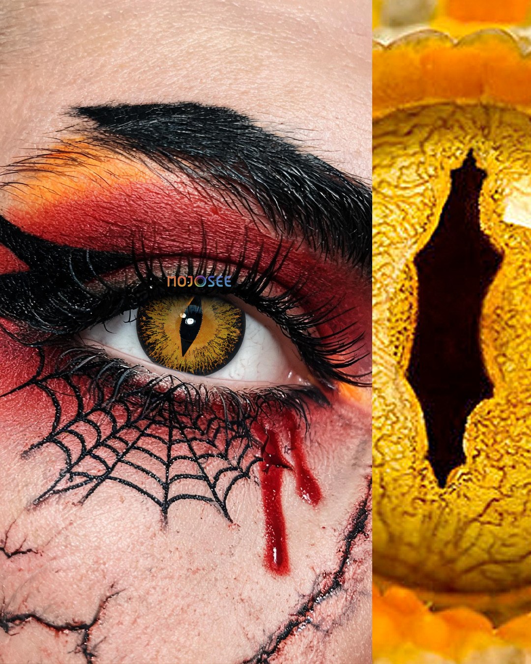 Lizard Eye Brown Colored Contact Lenses — look 1