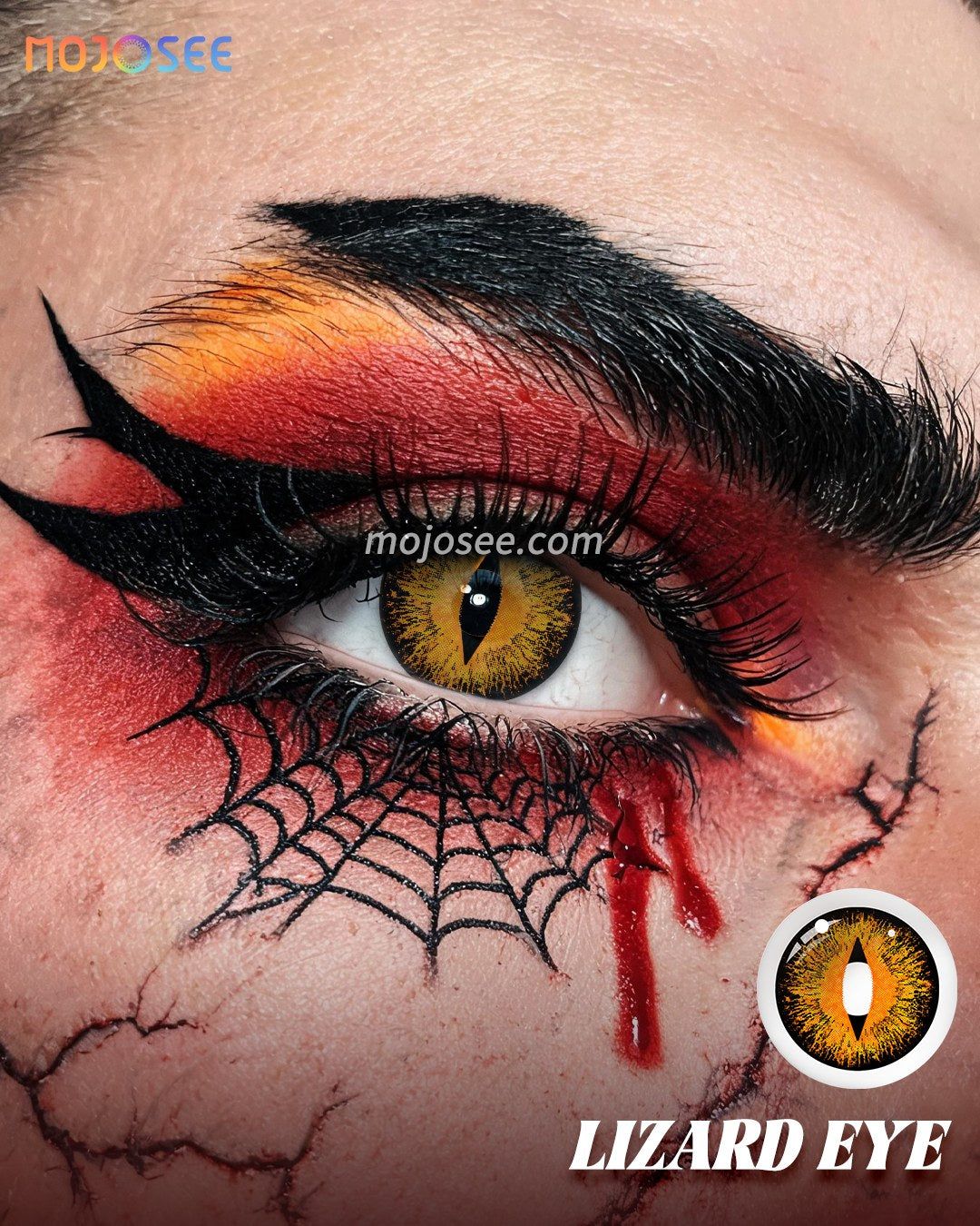 Lizard Eye Brown Colored Contact Lenses — look 7