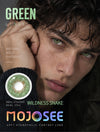 Green colored contact lenses for men - Wildness Snake