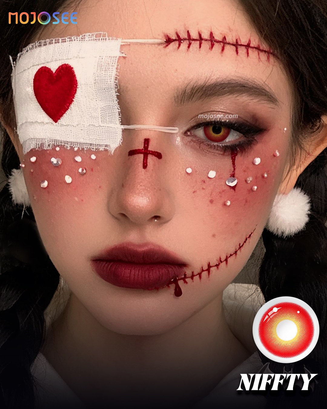 Niffty Prescription Cosplay Contact Lenses – Hazbin Hotel — look 1