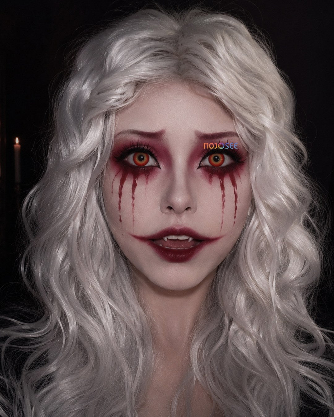 Okarun Red Rings Prescription Cosplay Contact Lenses – Dandadan — look 1
